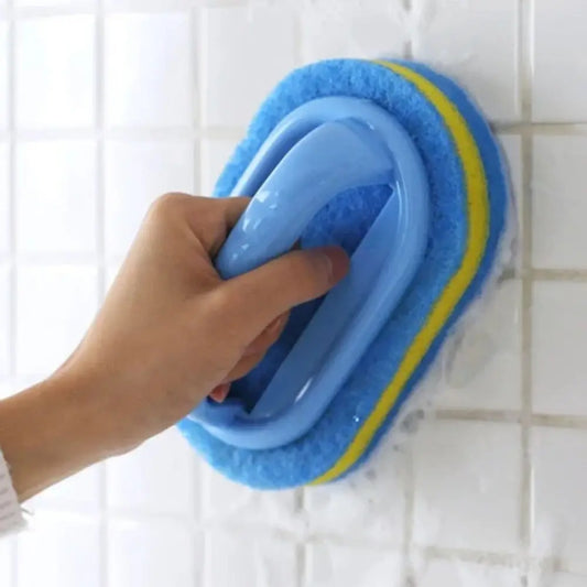 Multi Functional Cleaning Sponge with Handle Easy Grip Design
