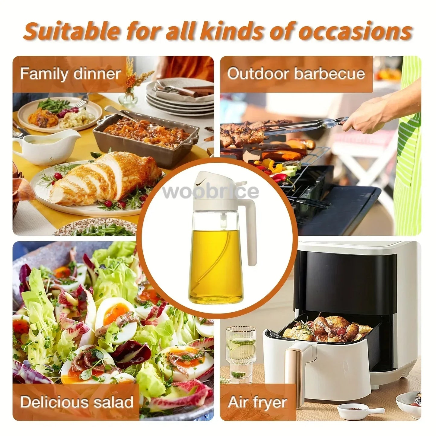 2in1 Kitchen Spray Oil Dispenser Oil Sprayer Polis