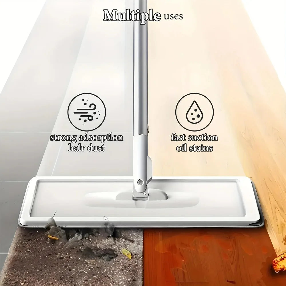 Spin Mop And Bucket Set Spin Mop and Bucket Set 360 Flat Mop Wet Dry Floor Cleaning System for Home Kitchen Bathroom,4 Mop Pads