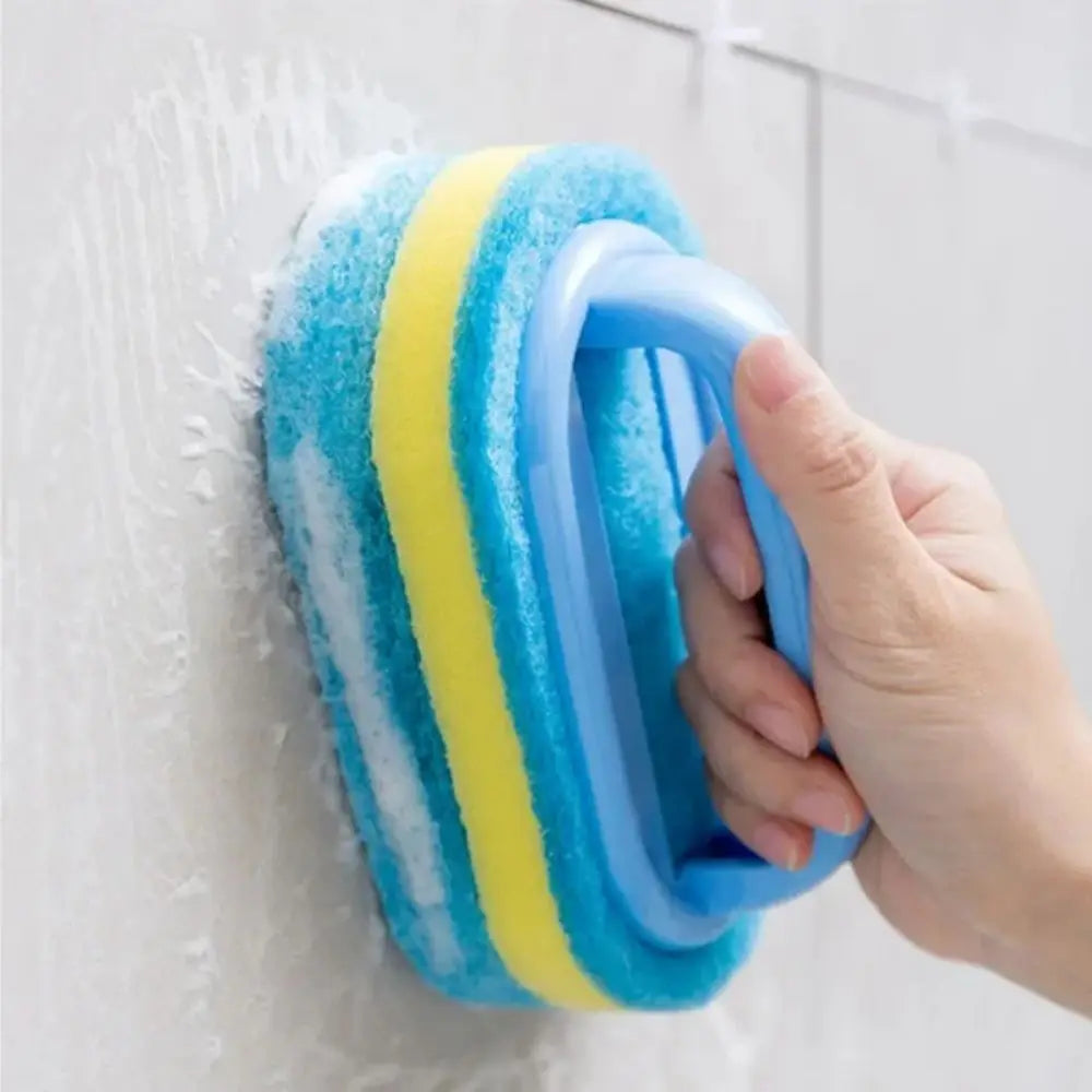 Multi Functional Cleaning Sponge with Handle Easy Grip Design