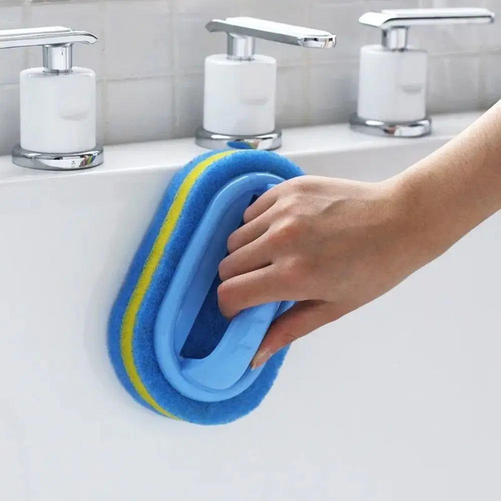 Multi Functional Cleaning Sponge with Handle Easy Grip Design