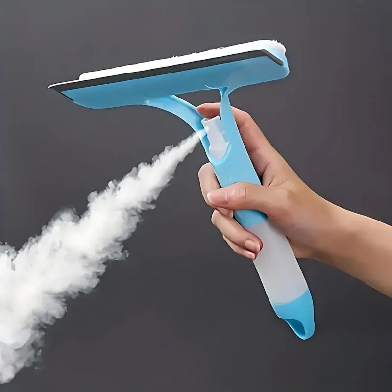 3-in-1 Window Cleaning Kit |Double-sided Glass cleaner with spray bottle&Squeegee