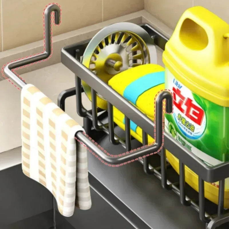 Multifunctional Adhesive kichen sink storage rack