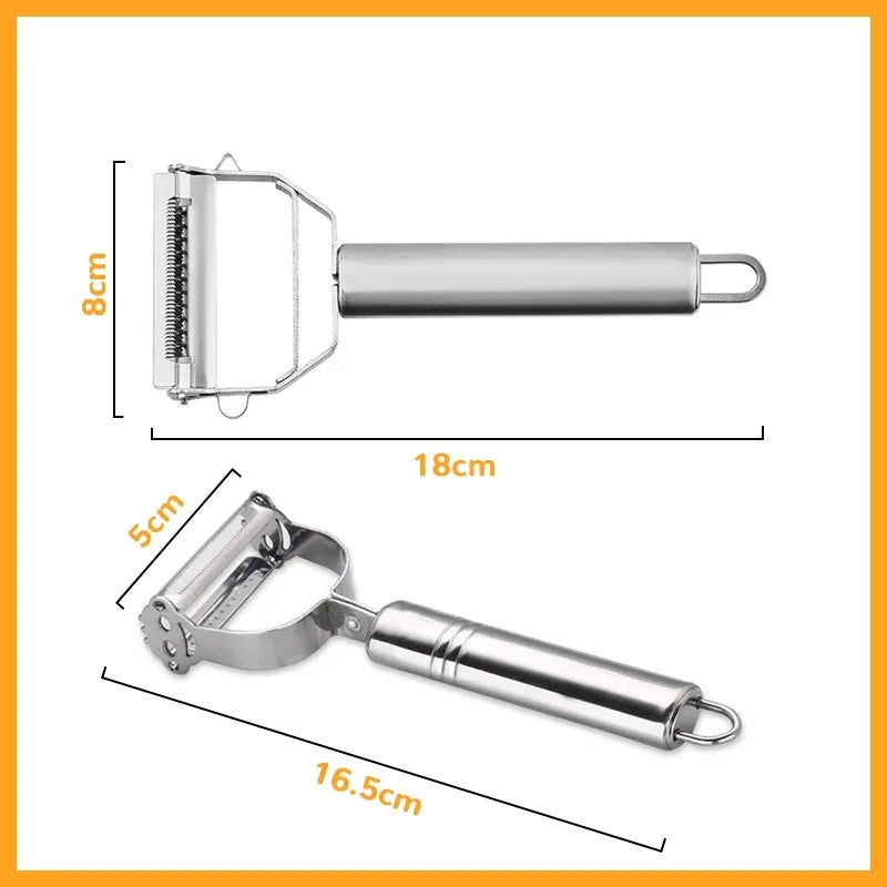 Kitchen Vegetable Peeler Stainless Steel Melon Planer Double-Head