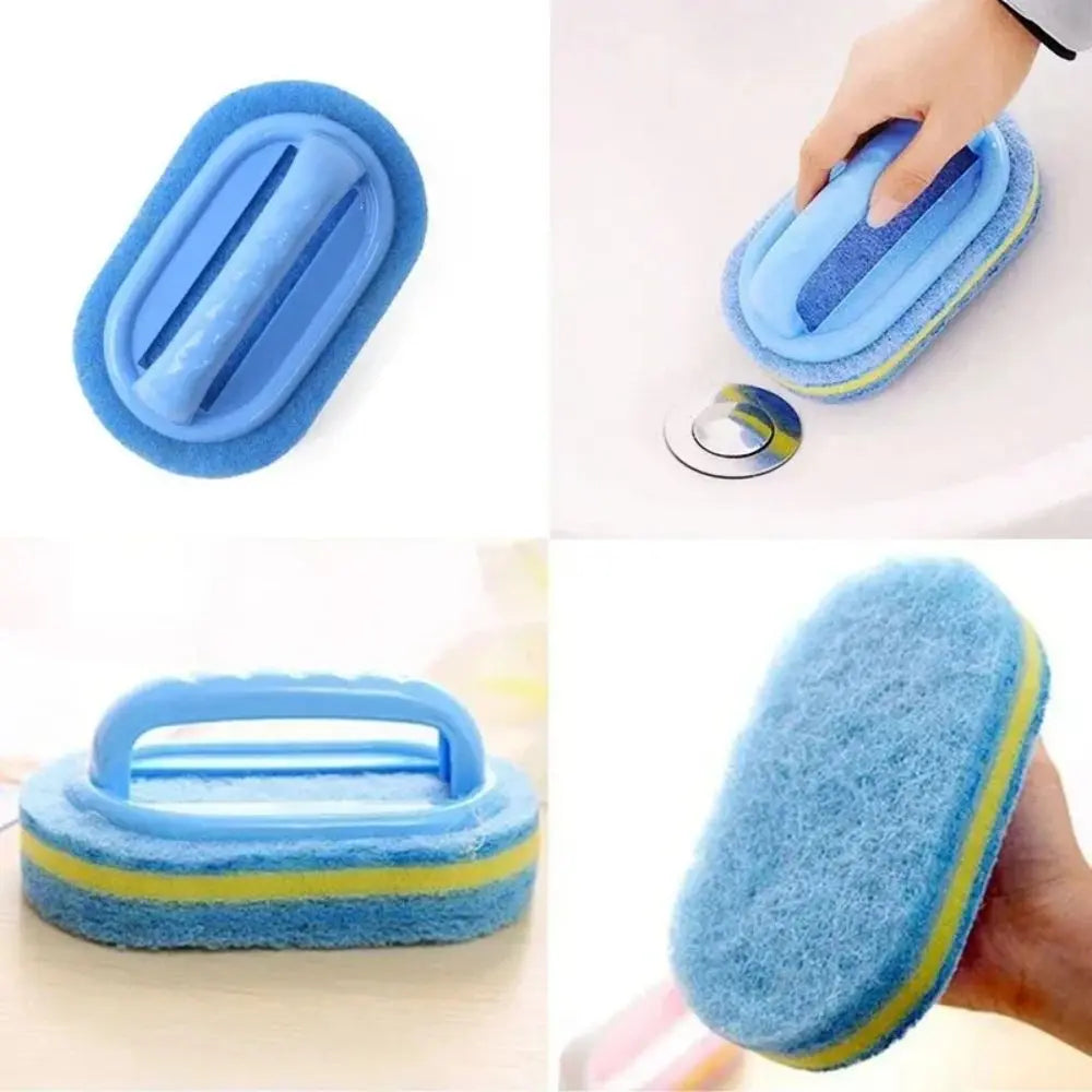 Multi Functional Cleaning Sponge with Handle Easy Grip Design