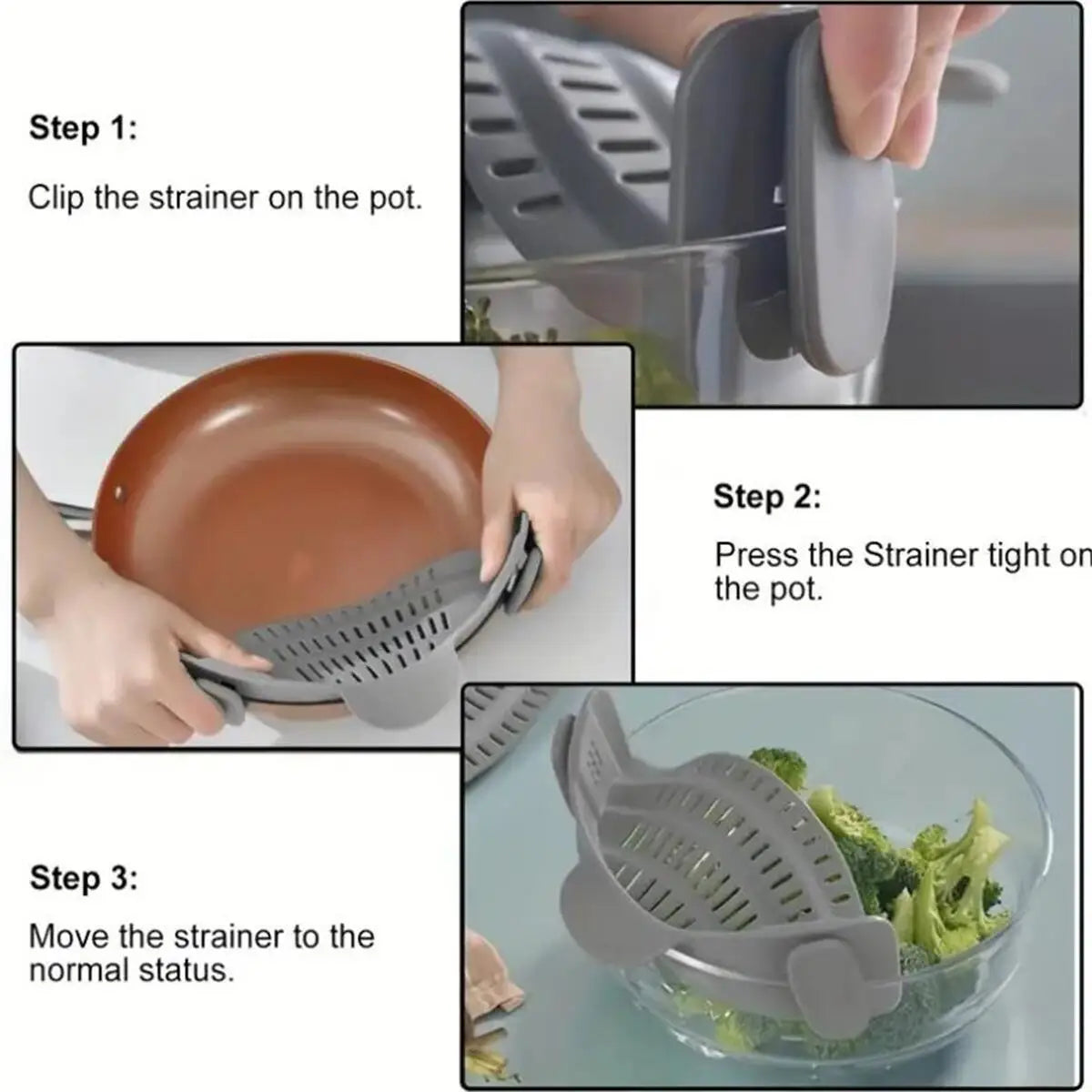 Strainer, Pot Strainer, Adjustable Clip On Strainer Pots Pans And Bowls