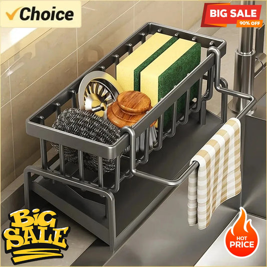 Multifunctional Adhesive kichen sink storage rack